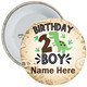 Personalised 2nd Birthday Dinosaur Birthday Badge Child - Age 2 Badge - Boy