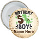 Personalised 5th Birthday Dinosaur Birthday Badge Child - Age 5 Badge - Boy