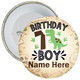 Personalised 7th Birthday Dinosaur Birthday Badge Child - Age 7 Badge - Boy