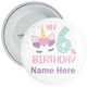 Personalised My 6th Birthday Unicorn Badge Child – Pink Design – Age 6