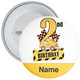 Personalised Construction Truck 2nd Birthday Badge - Age 2 Badge - Boy
