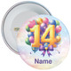 Personalised Balloon 14th Birthday Badge – Age 14