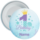 Personalised Mermaid 1st Birthday Badge Child – Age 1