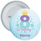 Personalised Mermaid 8th Birthday Badge Child - Age 8