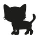 100mm Walking Cat Silhouette Acrylic Blank.