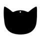 Pack of 3 - 100mm Cat Head Acrylic Blank.