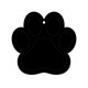 100mm Wide Paw print Acrylic Blank