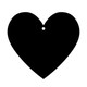 Pack of 3 - 100mm Wide Heart Acrylic Blank