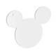 Pack of 6 - 50mm Mouse Ear Acrylic Keyring Blank