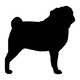 Pug Dog Acrylic Keyring Blank - Pack of 6