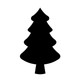 Pack of 4 - 100mm High Christmas Tree Acrylic Blank