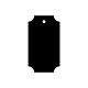 Pack of 6 - Inverted Corner Rectangle Acrylic Keyring Blank