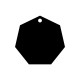 Pack of 6 - Heptagon Acrylic Keyring Blank