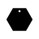 Pack of 6 - Hexagon Acrylic Keyring Blank