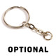 Pack of 6 - Curved Diamond Acrylic Keyring Blank