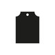 Pack of 6 - Inverted Corner Regtangle Acrylic Keyring Blank