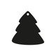 Pack of 6 - Christmas Tree Acrylic Keyring Blank