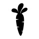 Pack of 4 - Easter Carrot Acrylic Blank with Heart Shape Tail (100mm high)