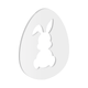 Pack of 4 - Easter Egg With Bunny Cutout Acrylic Blank with Heart Shape Tail (100mm high)