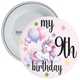 My 9th Birthday Unicorn Cloud Badge Child – Pink Design – Age 9