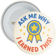 Pack of 20 School Ask Me Why I Earned This Badge - Cream