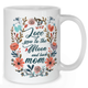 Love You to the Moon Floral Mom Mug - Mother Mug