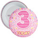 Pink 3rd Birthday Badge – Age 3 Today