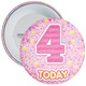 Pink 4th Birthday Badge Child – Age 4 Today