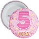 Pink 5th Birthday Badge Child – Age 5 Today