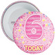 Pink 6th Birthday Badge Child – Age 6 Today