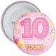 Pink 10th Birthday Badge – Age 10 Today