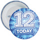 12 Today Birthday Badge – Blue Sparkle Design – Age 12