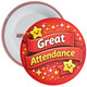 Great Attendance School Attendance Badge – Red Ribbon Reward Badge for Pupils