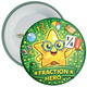 Green Fraction Hero Maths School Badge Pack - Fractions Reward Badges (Pack of 20)