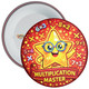 Red Multiplication Master Maths School Badge Pack - Times Tables Reward Badges for Schools (Pack of 20)