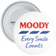 Moody Every Smile Counts Supermarket Slogan Parody Funny Badge