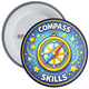 Compass Skills School Geography Badge - Direction Skills Award - Pack of 20