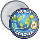 World Explorer School Geography Badge - Global Learning Award - Pack of 20