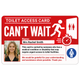 Red Personalised Can't Wait Card with Photo and Name – Personalised Urgent Toilet Card