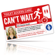Red Personalised Can't Wait Card with Photo and Name – Personalised Urgent Toilet Card