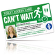 Green Personalised Can't Wait Card with Photo and Name – Personalised Urgent Toilet Card