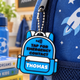 Blue Personalised NFC Emergency Contact Bag Tag – Custom Name Backpack Safety Tag