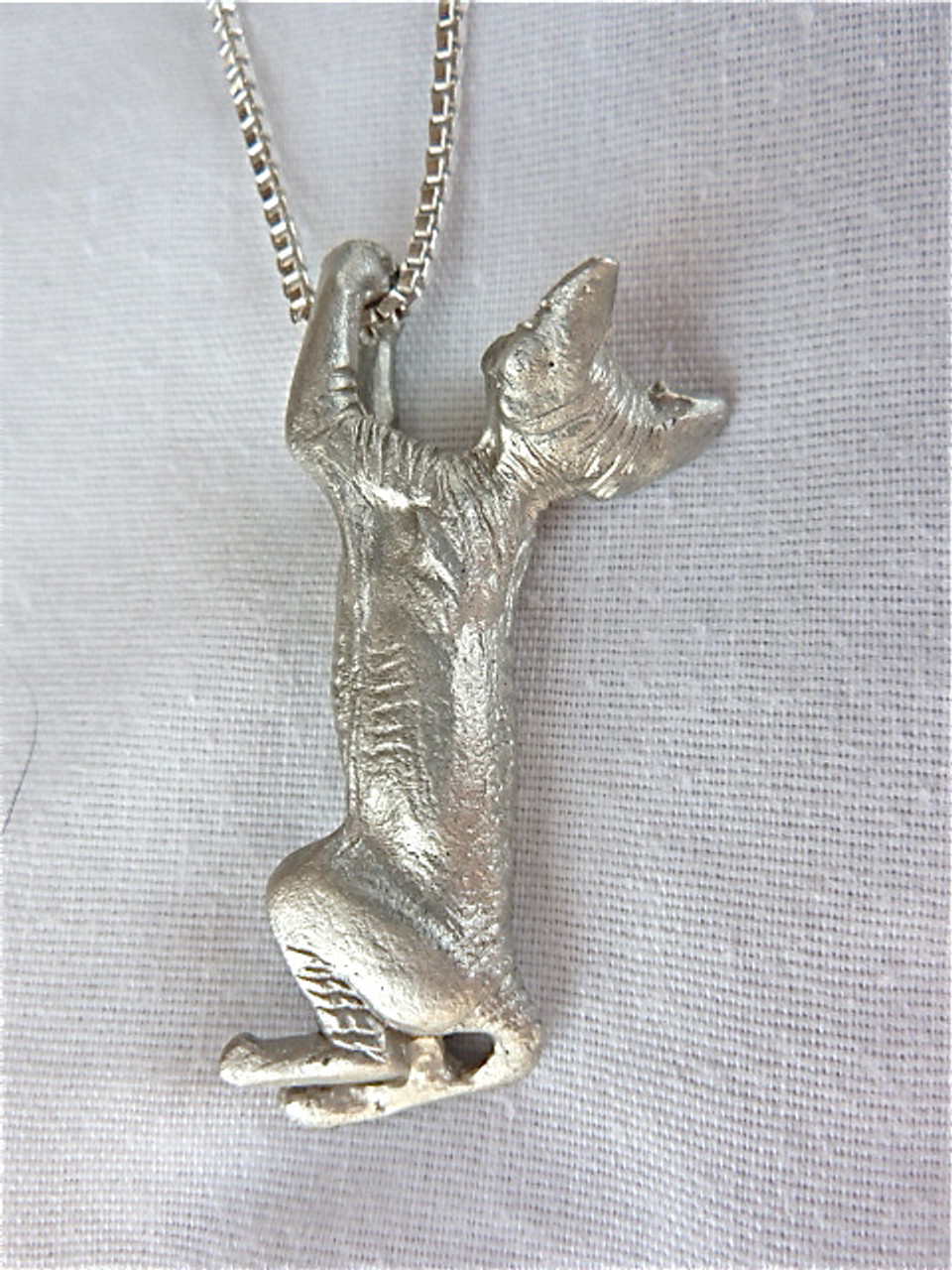 Sphynx Cat Cat Charm Sterling Silver, Esquivel and Fees