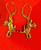 Bengal Cat Earrings Leverback 14kt