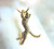 Savannah Cat Charm 14K Yellow Gold