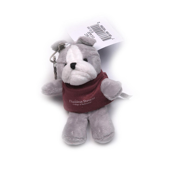 Plush Bulldog Keychain