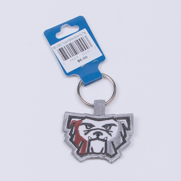 Bulldog Keychain Embroidered