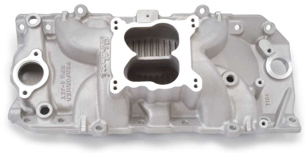BBC Performer RPM 2-O Q-Jet Manifold - 396-502 EDE7164, EDELBROCK, Intake Manifolds