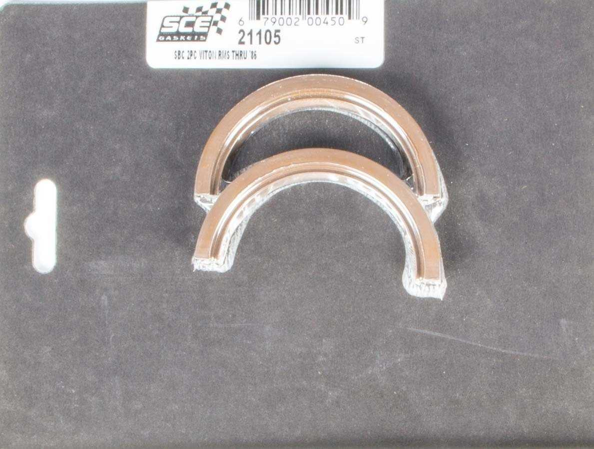 SBC Rear Main Seal - 2-Piece Viton SCE21105, SCE GASKETS, Rear Main Seals