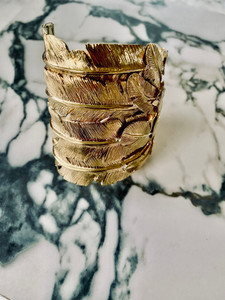 Feather cuff, Totomoto Golden Wings collection. Statement style Feather cuff, Totomoto Golden Wings collection. Statement style